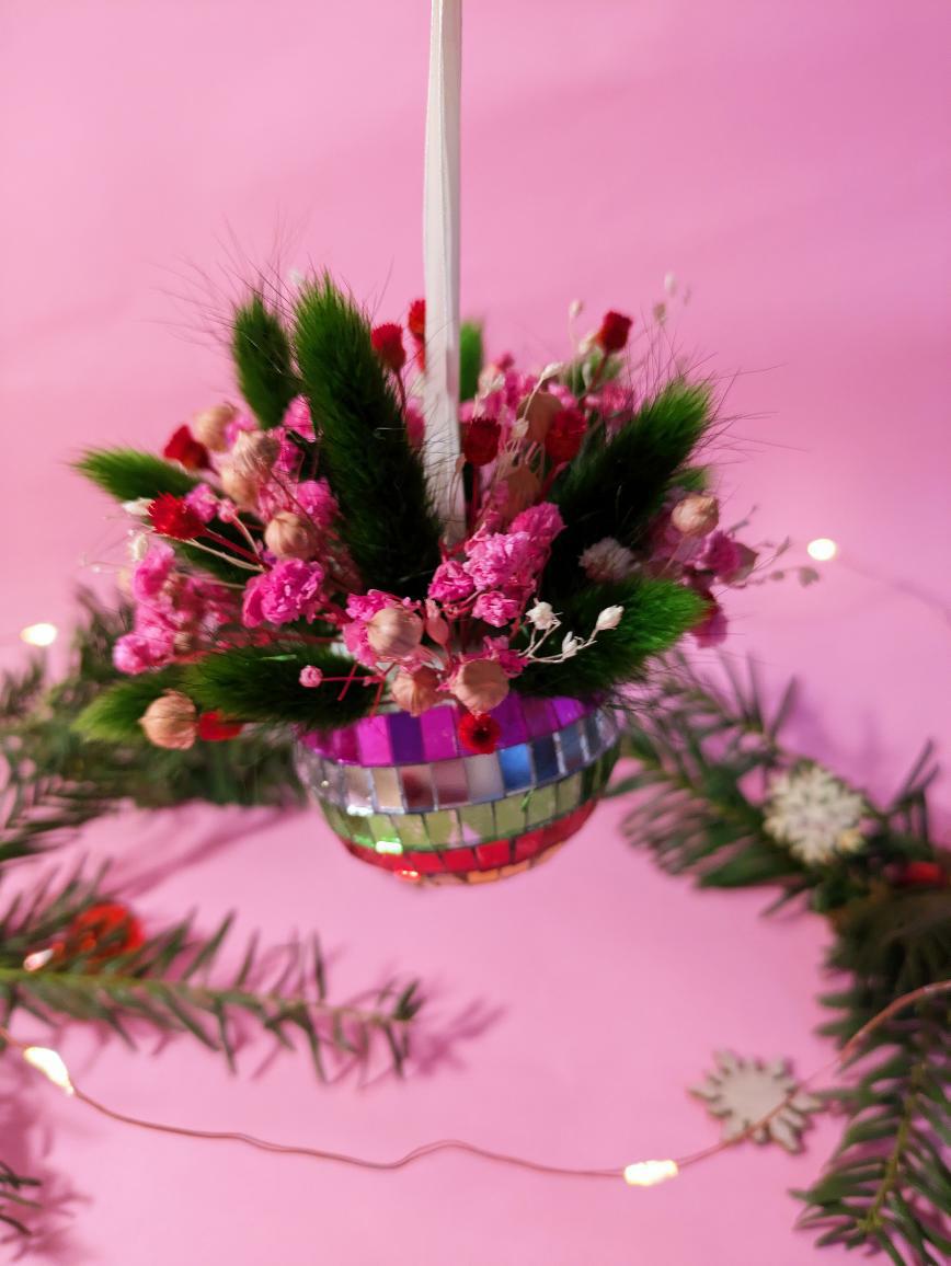 Boule de Noël à facette Arc en Ciel